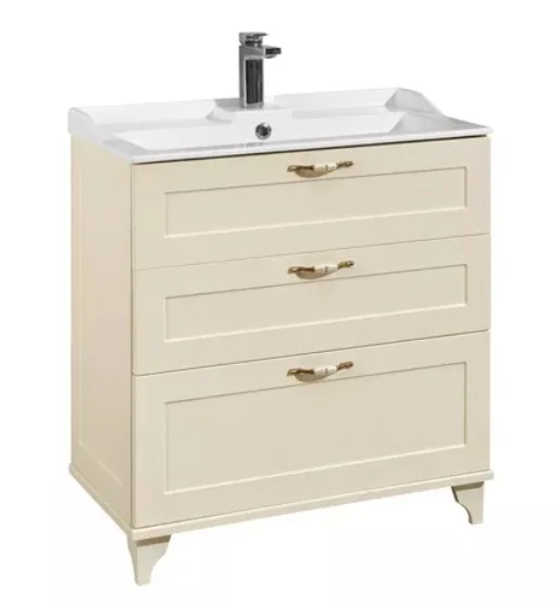 Приобрести тумба напольная с раковиной акватон леон 80н см 1a187801lbpr0,1a708031fb010, дуб бежевый