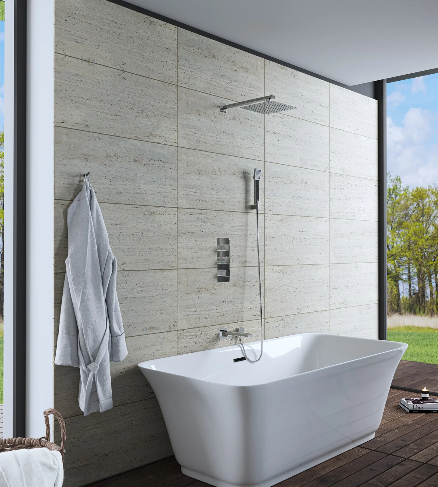 Приобрести душевая система встроенная с термостатом timo petruma sx-5049/00sm хром