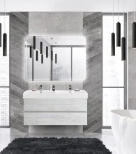 Cezares Тумба подвесная с раковиной MOLVENO 46 120 см Legno Bianco, белая MOLVENO 46-120-2C-SO-2-LB