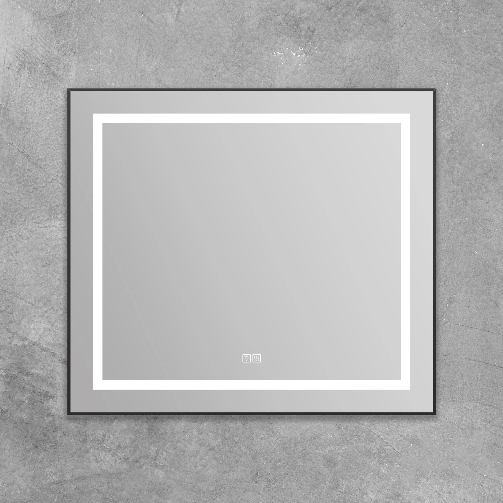 Приобрести belbagno зеркало 88,5х78,5 см spc-kraft-885-785-tch-warm-nero