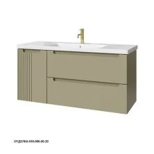 Caprigo Тумба с раковиной TERMIN-Smalty META 120 см, левая, зеленая, эмаль