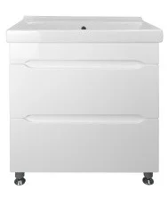 Loranto Тумба напольная с раковиной Арфа 80/2 Н, без подсветки, белое CS00052135