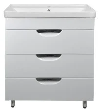 Loranto Тумба напольная с раковиной Стиль- 70/3 Н "Соло" 70х88 см, белая (CS00070756)