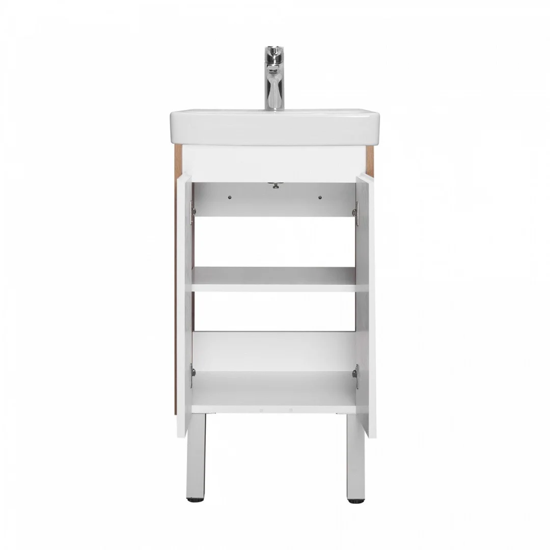 Приобрести акватон тумба c раковиной сканди 45 doors универсальная, белый/дуб рустикальный