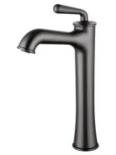 Смеситель для раковины высокий WONZON & WOGHAND STEAM, Темный графит (WW-88239008-BGM)