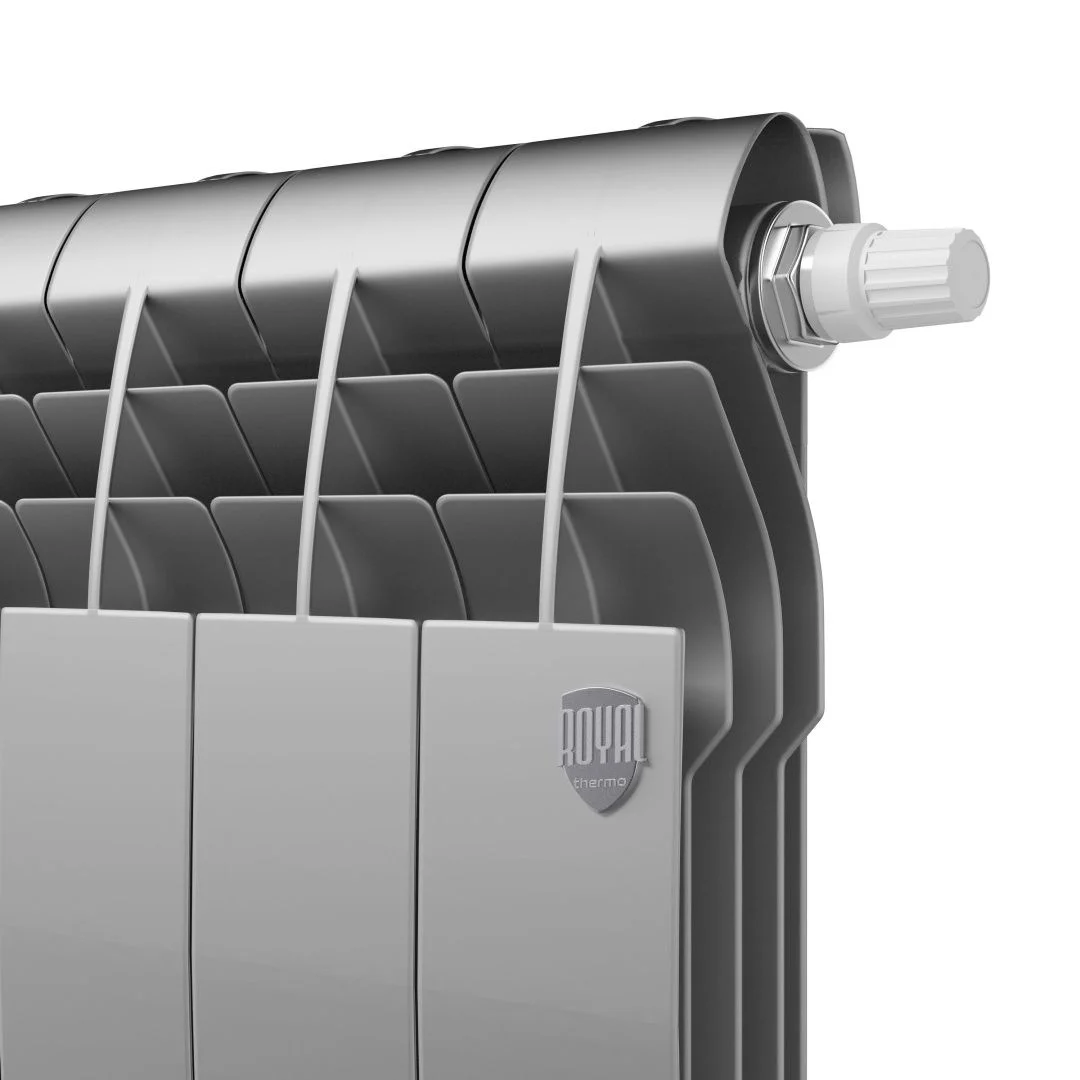 Приобрести royal thermo радиатор биметаллический biliner 350 /silver satin ( серебристый ) vr - 4 секц.