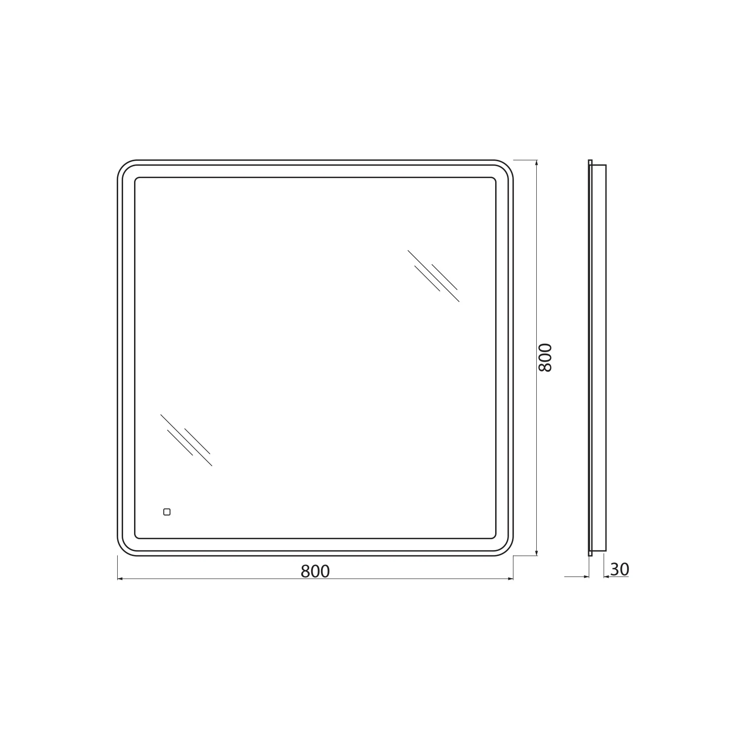 Приобрести belbagno зеркало 80х80 см spc-mar-800-800-led-tch