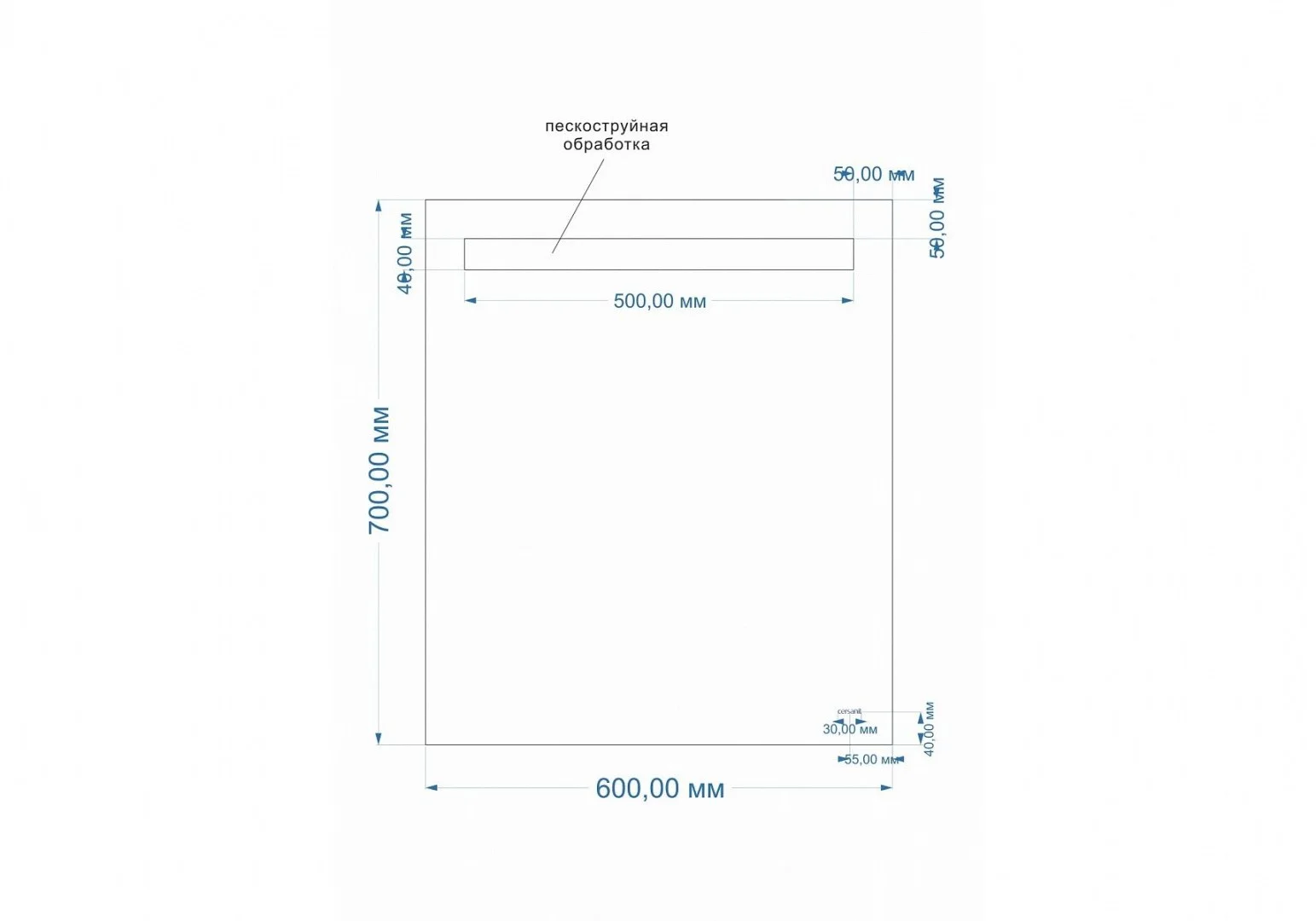 Приобрести зеркало cersanit base 010 led 60 см, lu-led010*60-b-os
