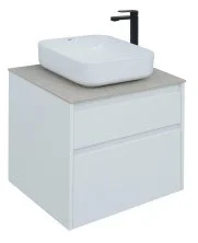 Aquanet Тумба со столешницей Nova Lite 60 см, белая (2 ящика)