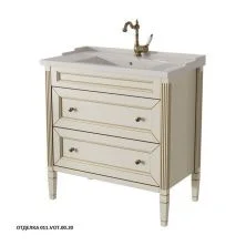 Caprigo Тумба с раковиной ALBION PROMO 80 см, светло бежевая 33315 с1