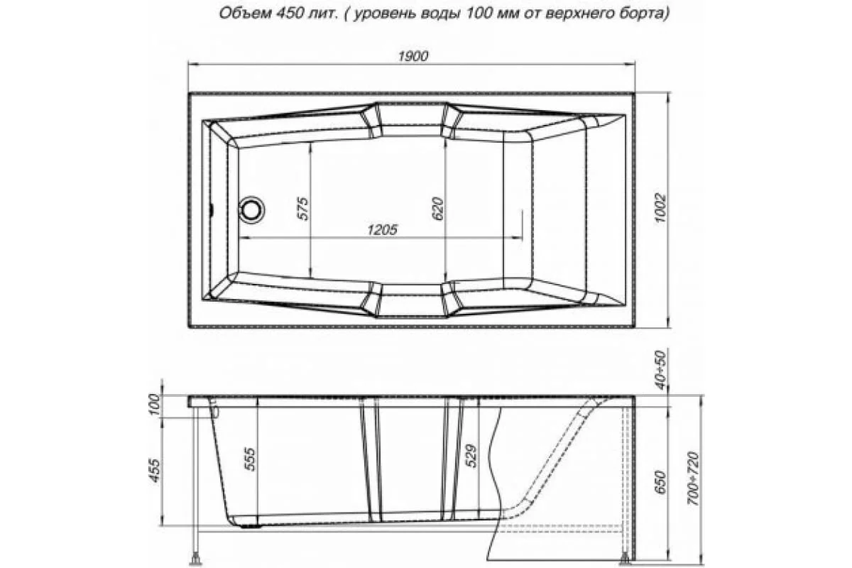Приобрести aquanet фронтальная панель для ванны vega 190 см, белая