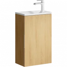 Тумба подвесная с раковиной Aqwella Accent 40 см, дуб золотой, ACC0104DZ