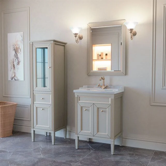 Приобрести caprigo тумба с раковиной albion 60 см, белая, эмаль