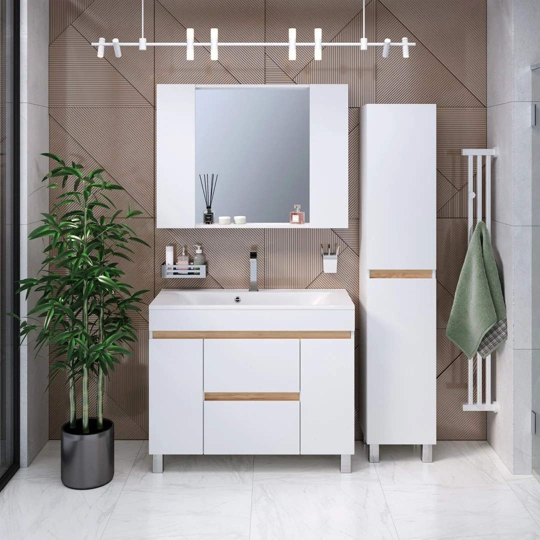 Приобрести пенал напольный sydney 35см. с корзиной левый/правый