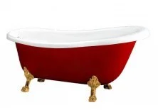 Ванна акриловая отдельностоящая BelBagno 170х80 см, BB04-ROS