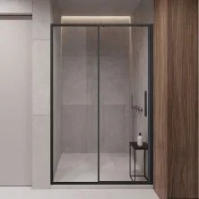 Vincea Душевая дверь Slim-U 120 см, прозрачное, черное VDS-2SU120CLB