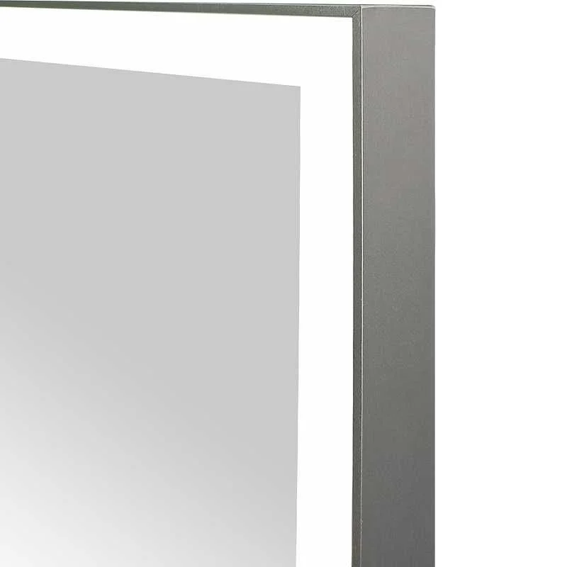 Приобрести continent зеркало с подсветкой frame 50х70 см, сенсорный включатель, серое