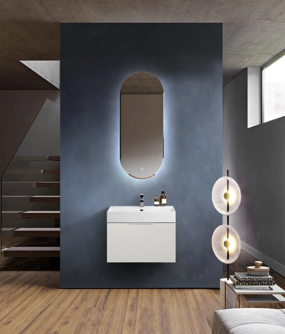 Приобрести cezares тумба подвесная с раковиной premium 70 см bianco opaco, белая 55396