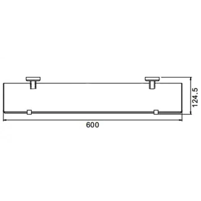Приобрести gappo полка для ванной комнаты g3807, стеклянная\хром 29040
