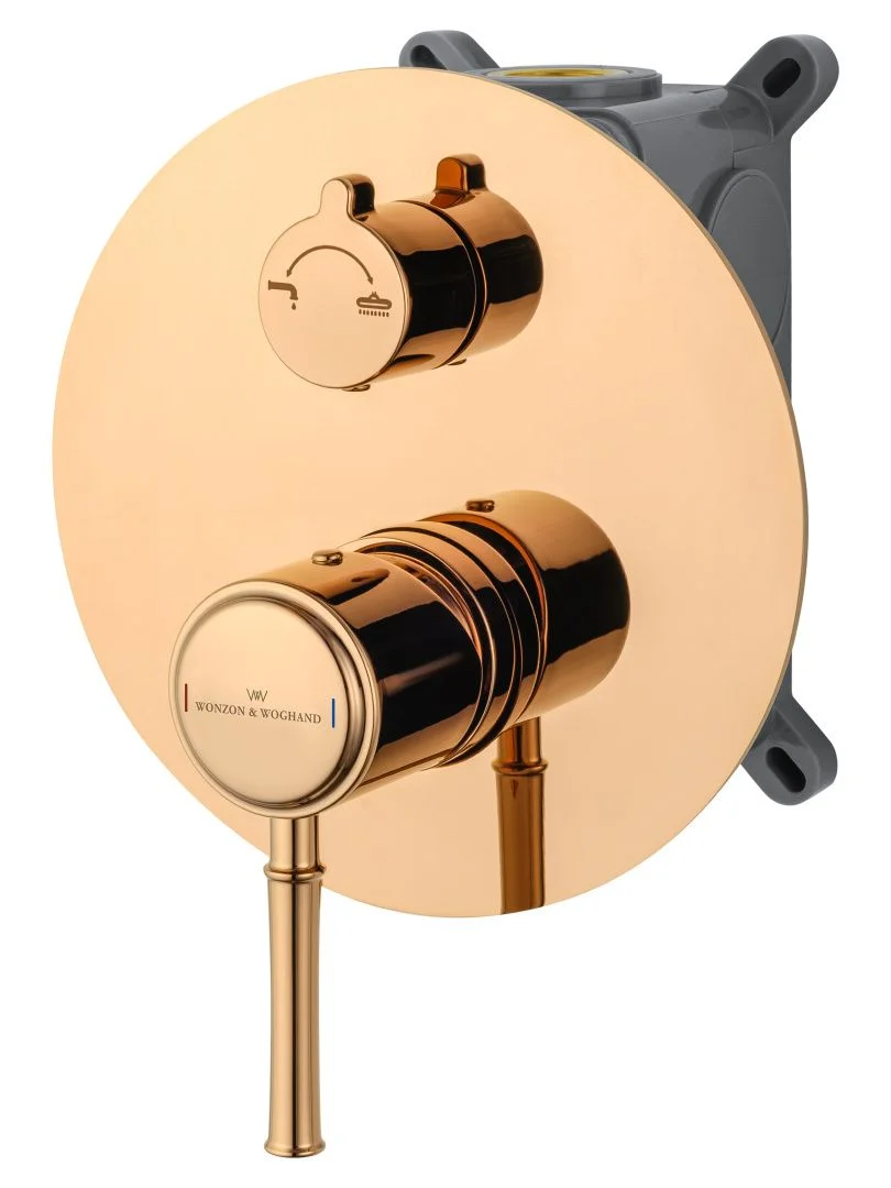 Приобрести душевая система встраиваемая wonzon & woghand tor, розовое золото (ww-88939073-rg)