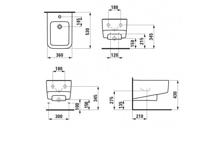 Приобрести биде подвесное laufen pro s 8.3096.1.000.302.1