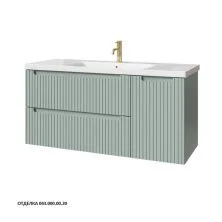 Caprigo Тумба с раковиной TERMIN-Smalty STRIPE 120 см, правая, зеленая, эмаль