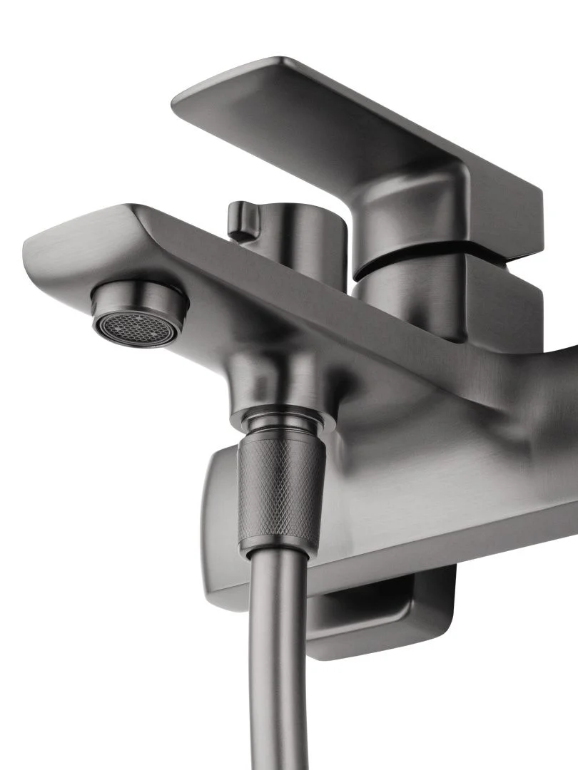 Приобрести смеситель для ванны с душем wonzon & woghand edge, темный графит (ww-88639003a-bgm)