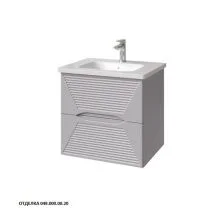 Caprigo Тумба с раковиной MODO-Smalty Terza 60 см, серая , эмаль