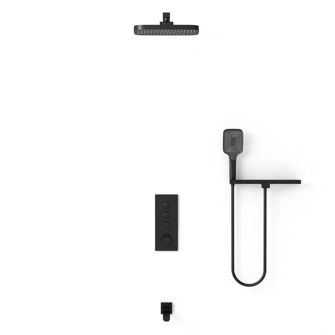 Приобрести vincea встраиваемая душевая система с термостатом, черная матовая vsfw-431t1rmb