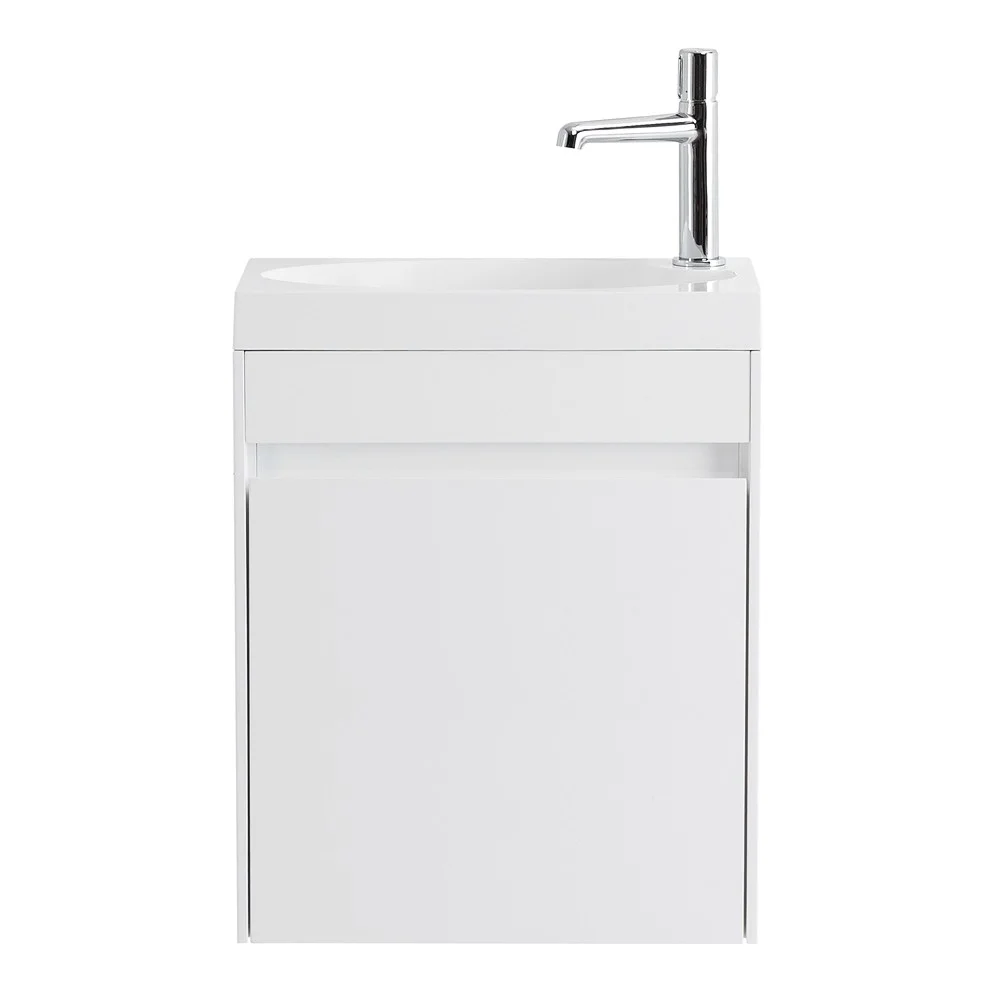 Приобрести belbagno тумба с раковиной pietra mini 46 см, подвесная с дверью 46-l bianco lucido, белая раковина