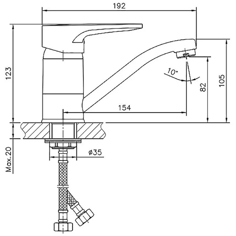 Приобрести haiba смеситель для кухни 123 мм, хром hb-4568-2