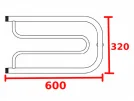 Заказать полотенцесушитель 320х600 мм, фокстрот 