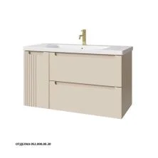 Caprigo Тумба с раковиной TERMIN-Smalty META 100 см, левая, кремовая, эмаль