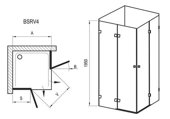 Приобрести ограждение душевое ravak brilliant bsrv4 90 см 1uv77a00z1 хром/прозрачное