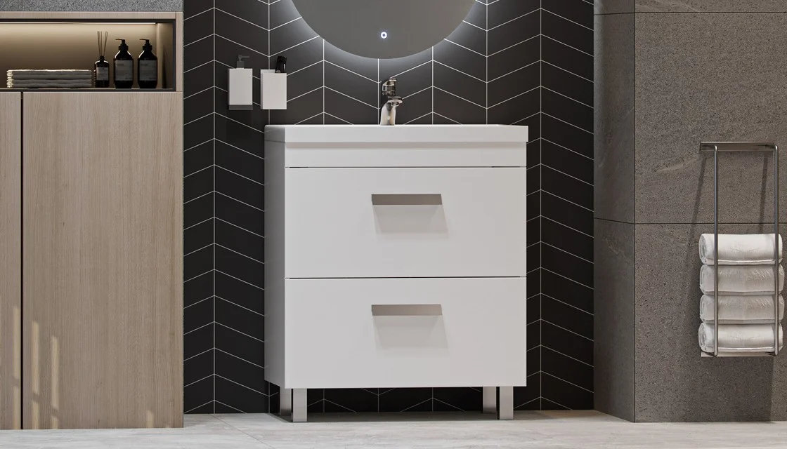 Приобрести тумба напольная с раковиной velvex orlando 70 см белый/матовый tnorl.70-211