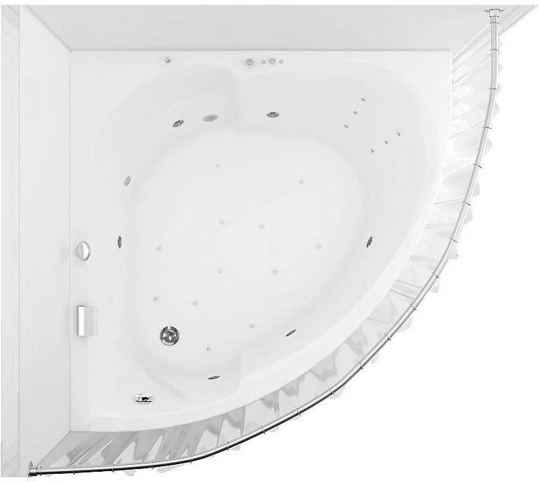 Приобрести aquanet карниз для ванны santiago полукруглый 160х160 см