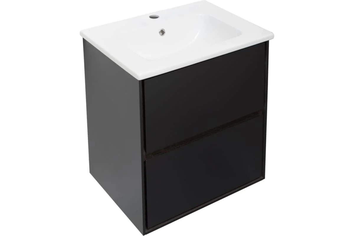 Приобрести aquanet тумба с раковиной милан 65 см, см, черный глянец