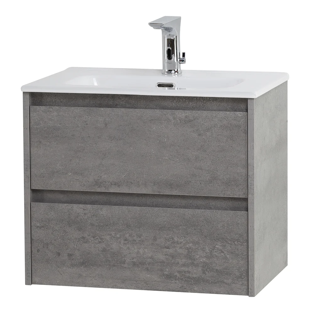 Приобрести belbagno тумба с раковиной kraft 39 50 см, подвесная cemento grigio, белая раковина