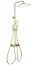 Душевая система с термостатом WONZON & WOGHAND MUSE Corno, Брашированное золото (WW-B3112-BG)