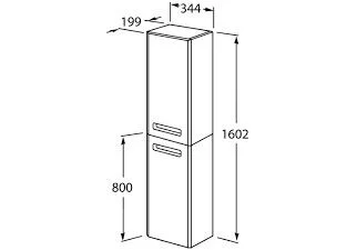 Приобрести пенал подвесной roca the gap 35 см, левый, белый z.ru93.0.273.9