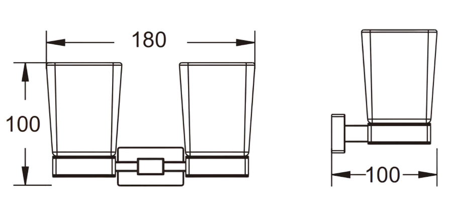 Приобрести стакан для зубных щеток двойной vieir v5006 хром