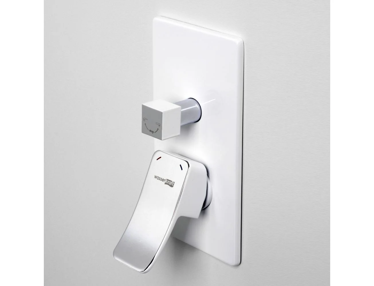 Приобрести wasserkraft смеситель для душа aller 10641white, белый/хром