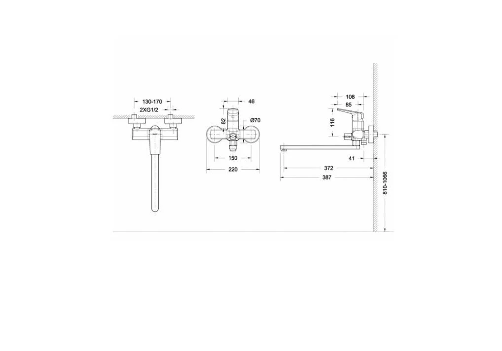 Приобрести смеситель для ванны bravat real f6121179cp-01l