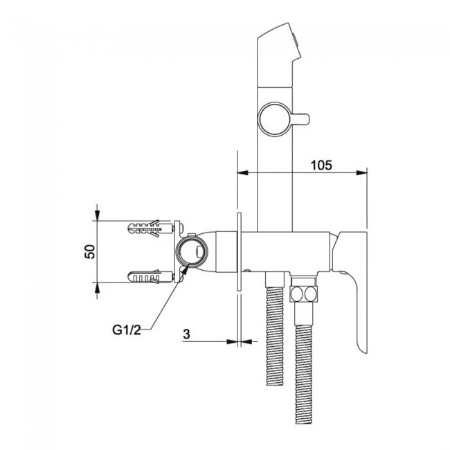 Приобрести gappo смеситель с гигиеническим душем g7248-1, хром 92935