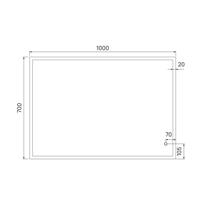 Приобрести iddis зеркало brick 100х70см, с подсветкой, сенсорное управление bri1000i98