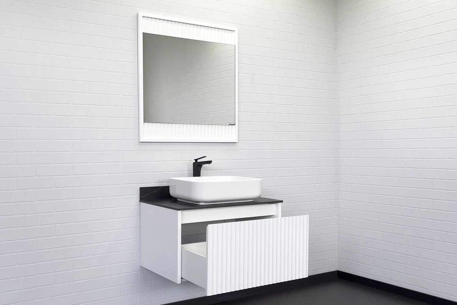 Приобрести сomforty тумба со столешницей и раковиной "марсель-75" белый матовый