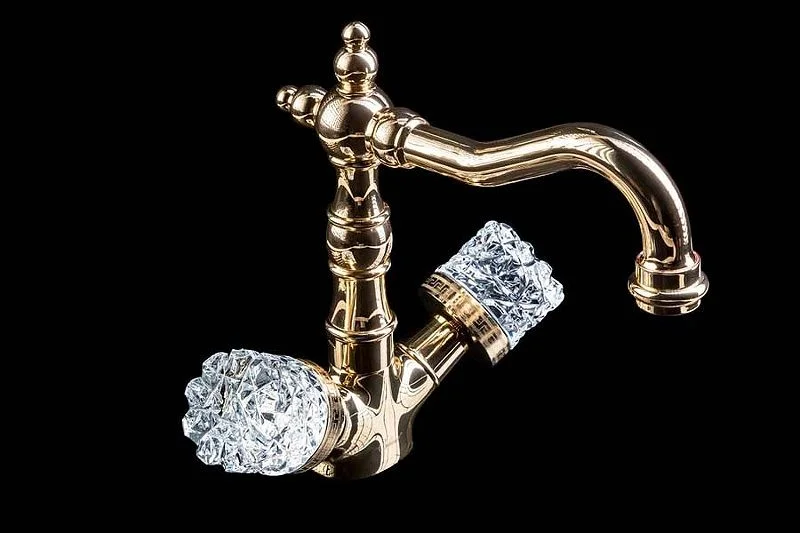 Приобрести boheme смеситель для раковины crystal, высокий, золото\кристаллы 292-crst
