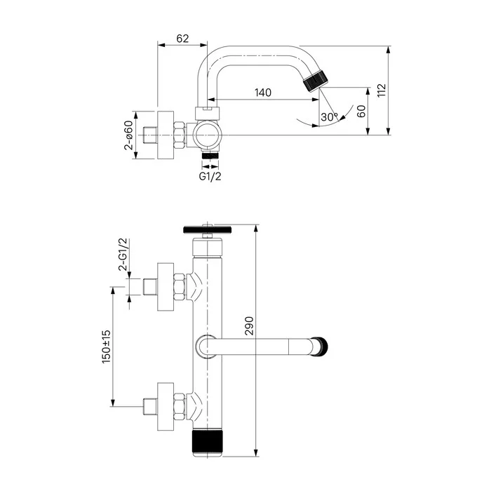 Приобрести iddis смеситель для ванны grange 290мм, черный grablr2i02wa