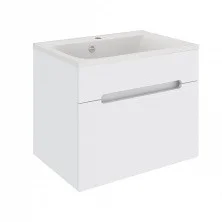 AQUA DE MARCO Тумба подвесная с раковиной OLIVIA 65см, один ящик, белый 2065COLI/H; 265OLIVIA