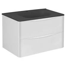 Vincea Тумба подвесная Paola 80 см, белая с черной матовой раковиной VMC-2P800GW;VCB-2VP800B